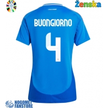 Italija Alessandro Buongiorno #4 Domaci Dres za Ženska EP 2024 Kratak Rukav